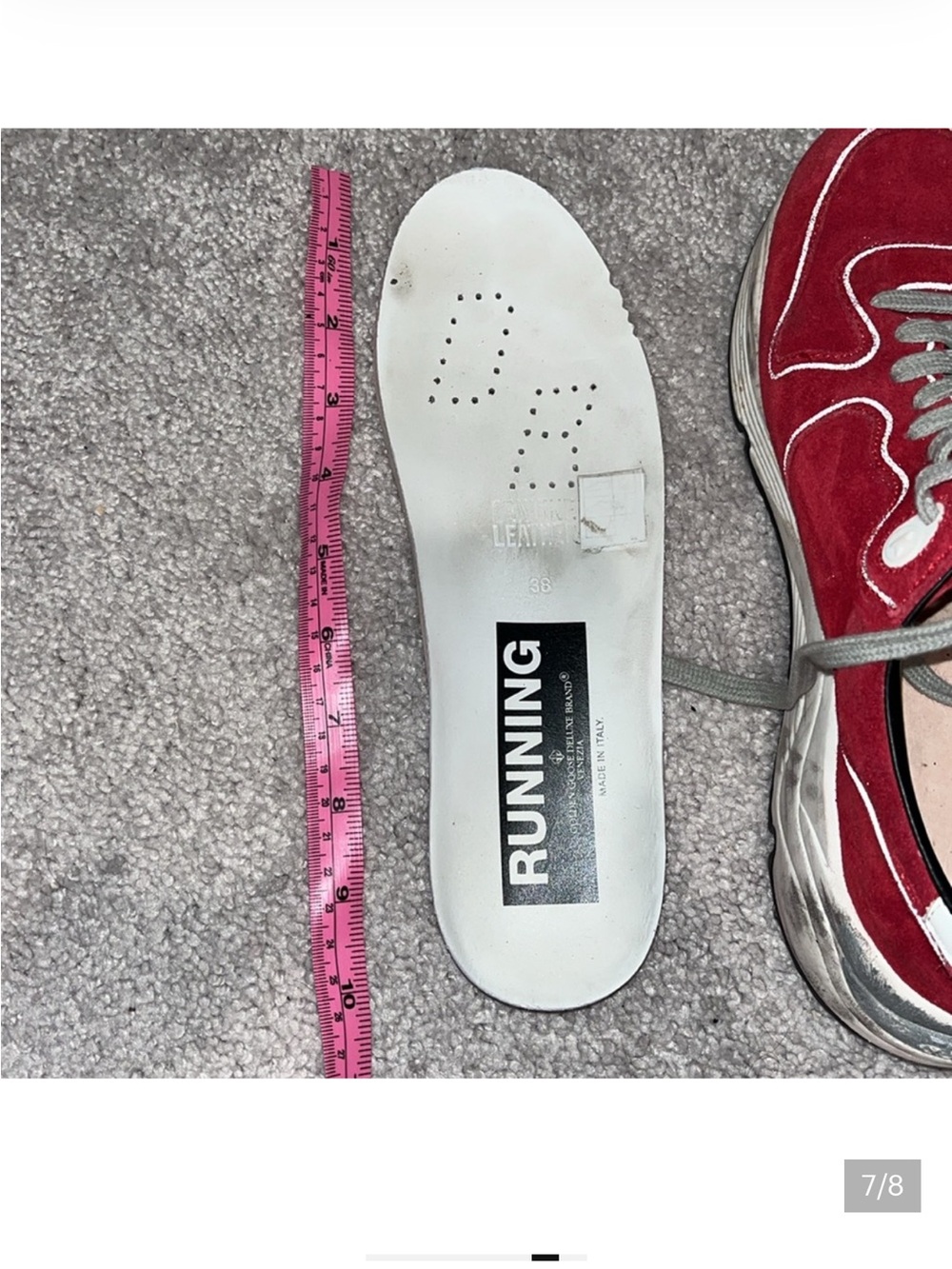 Golden GooseRunning-Red Athletic Sneakers with Gray Laces - Picture 5 of 5